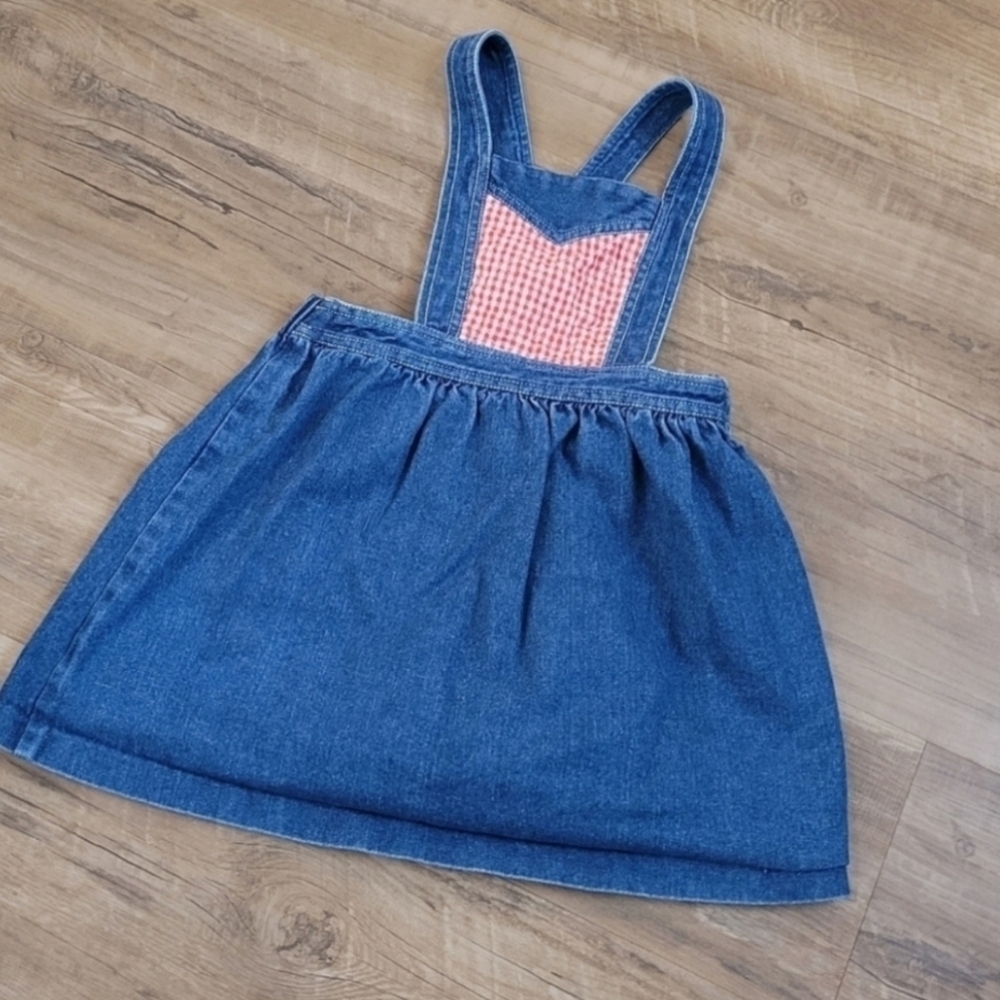 Sears Vintage Kids Jean Jumper Dress Size 6